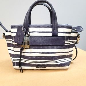 Coach handbag, blue & white